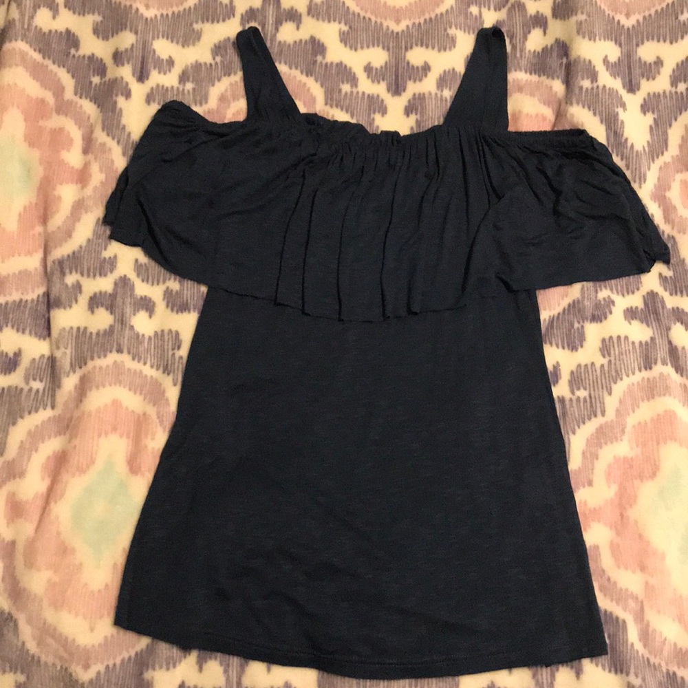 Brand New Navy Blue Off Shoulder Tank Top